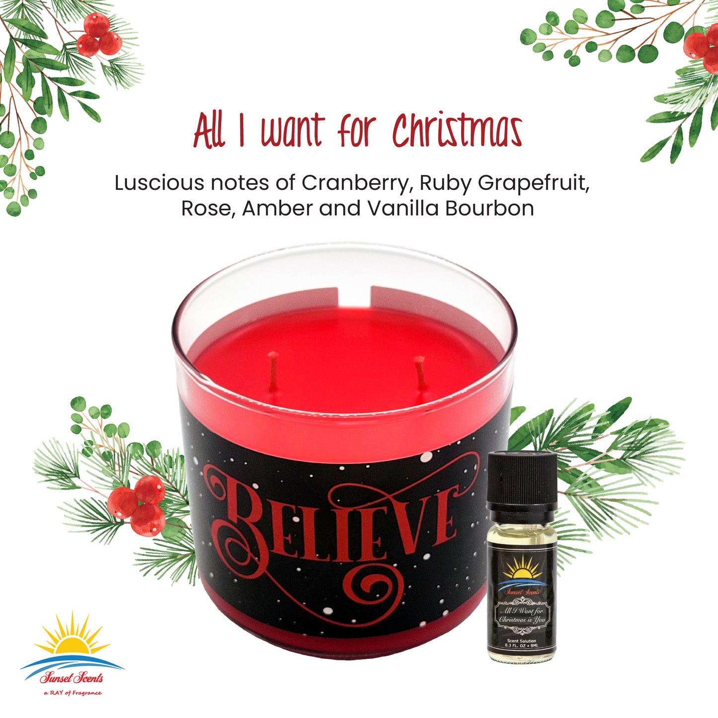 All I Want for Christmas - Musical Memories Scented Candle 14oz