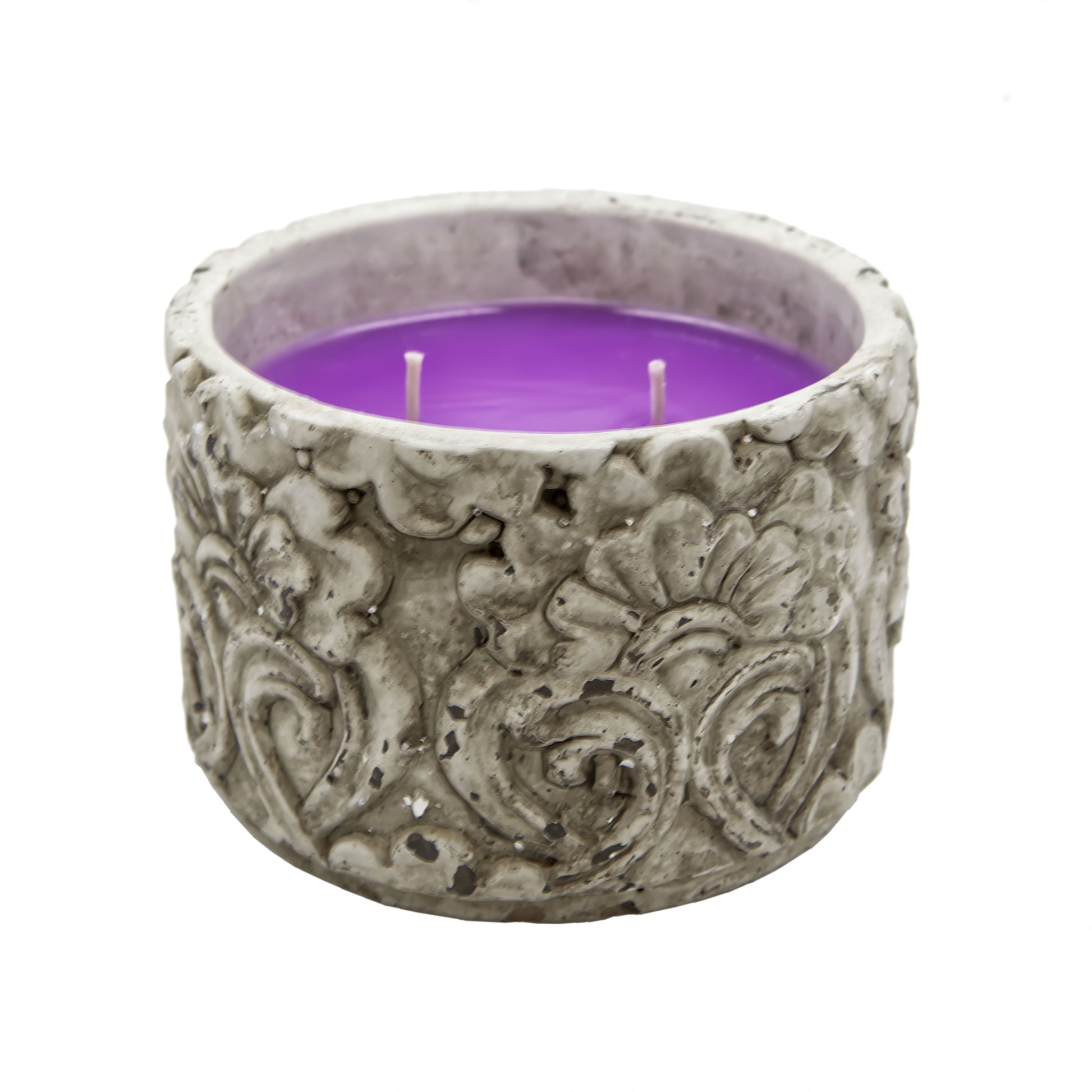 Lavender Cement Garden Stone Scented Candle 10oz