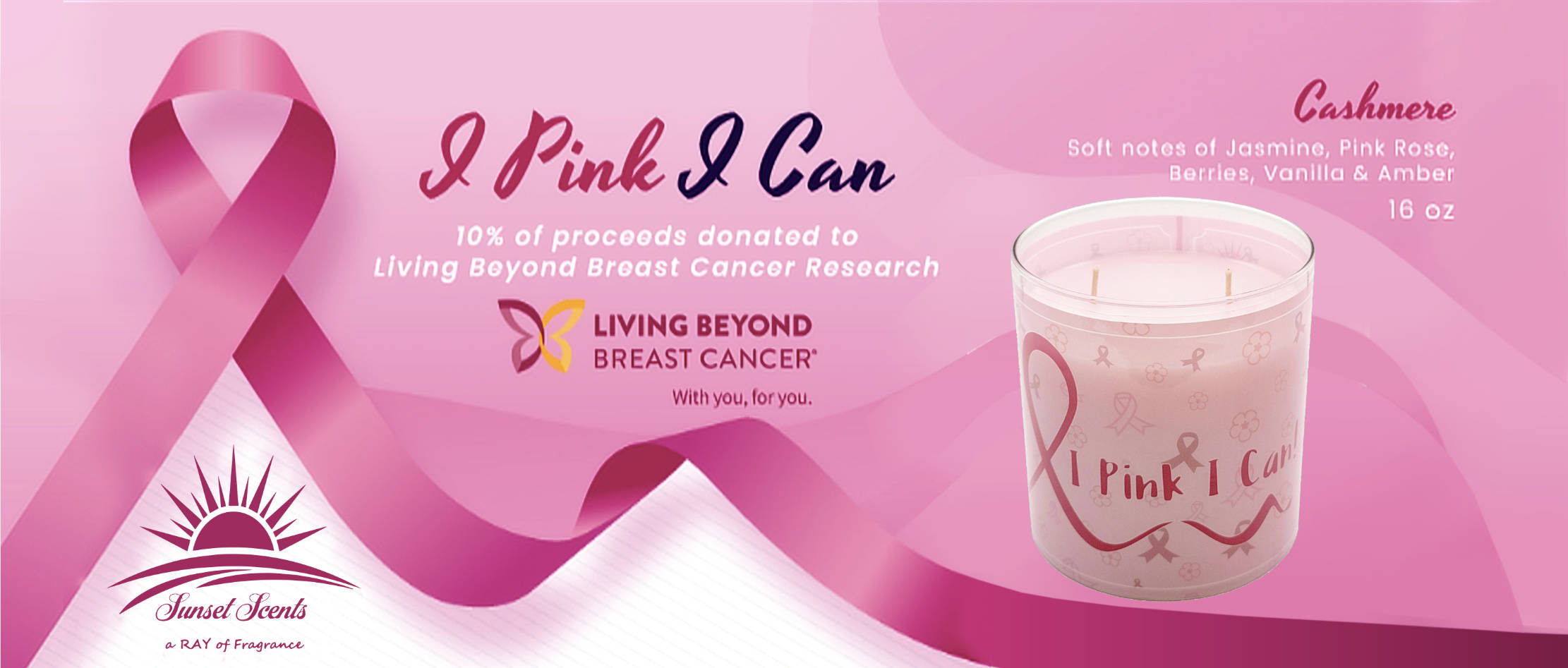 pink scented candle